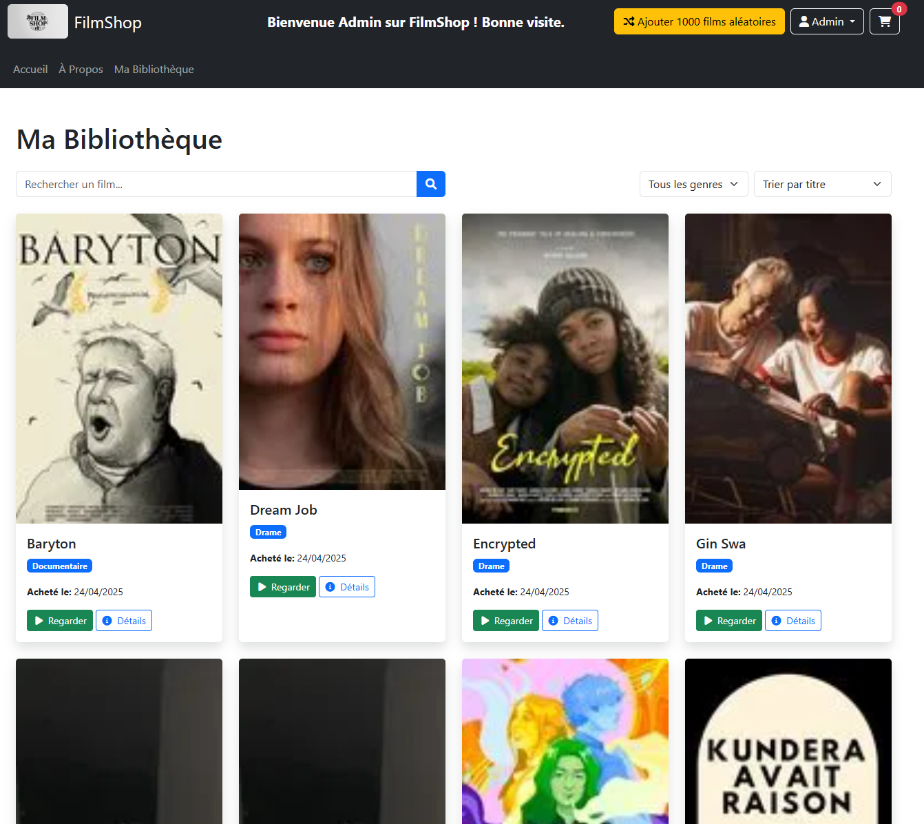 Site de streaming films PHP MySQL avec API TMDB