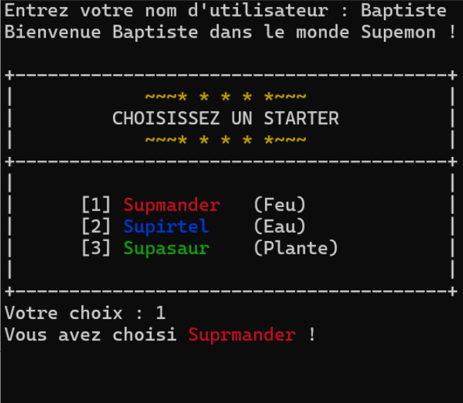 Jeu Pokémon en ligne de commande développé en langage C