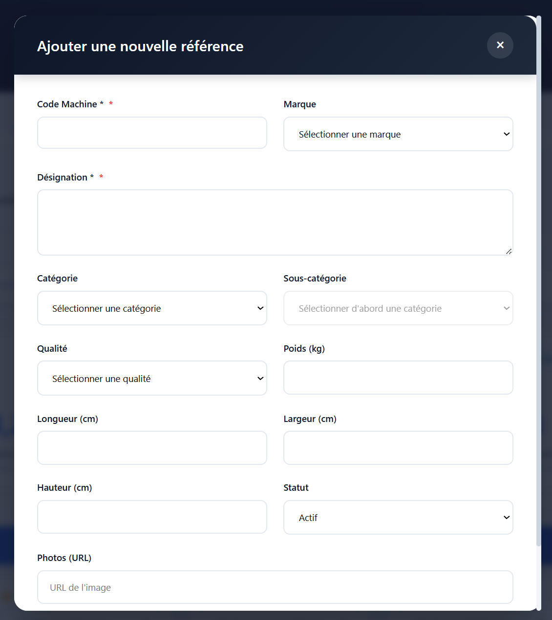 Ajout d'une nouvelle référence
