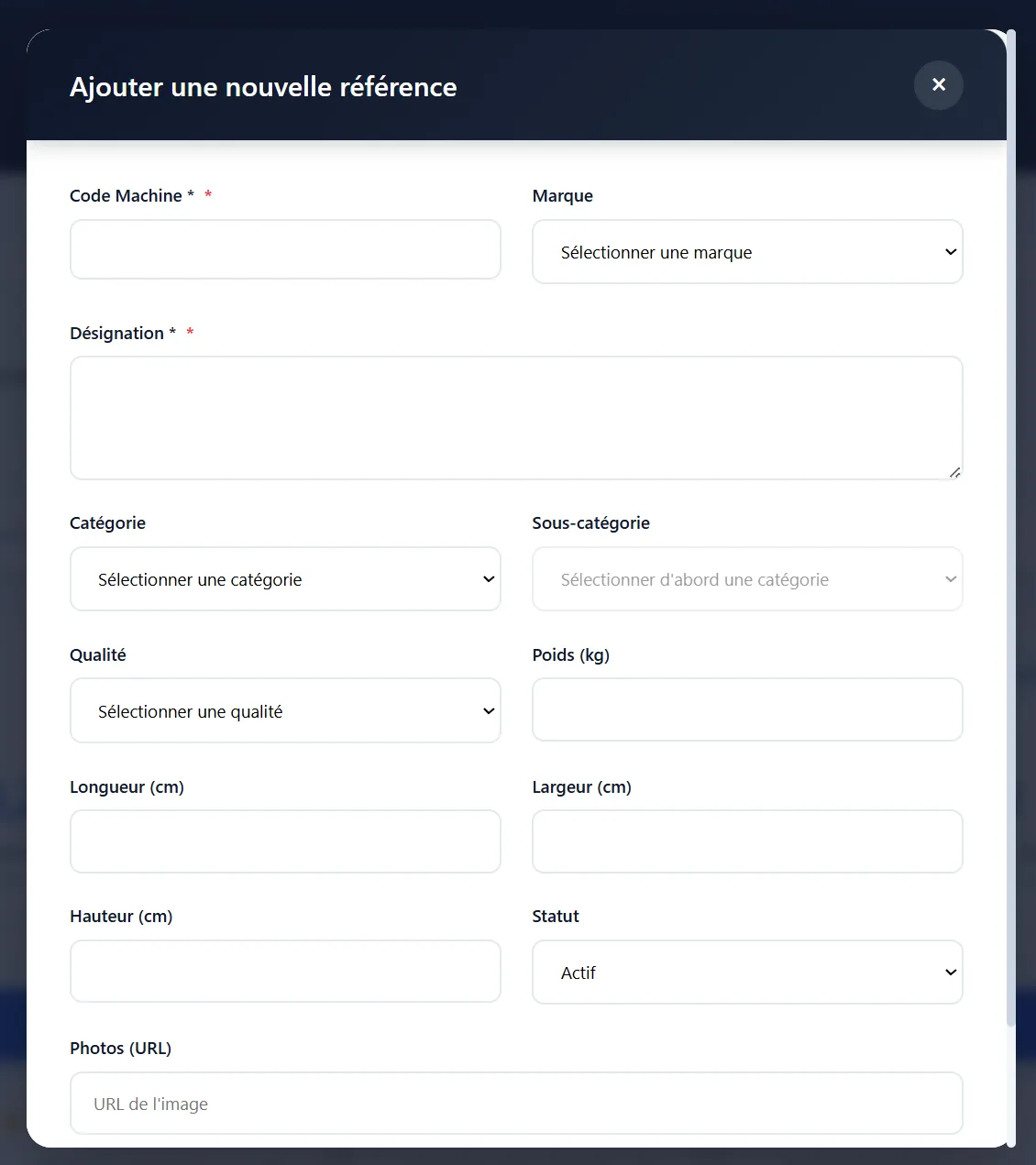 Ajout d'une nouvelle référence