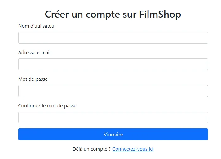 Création de compte